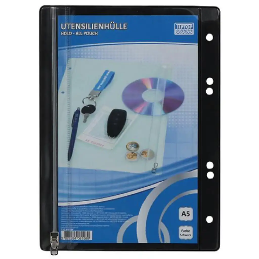 Spirit: Čierny obal na zips A/5 1ks