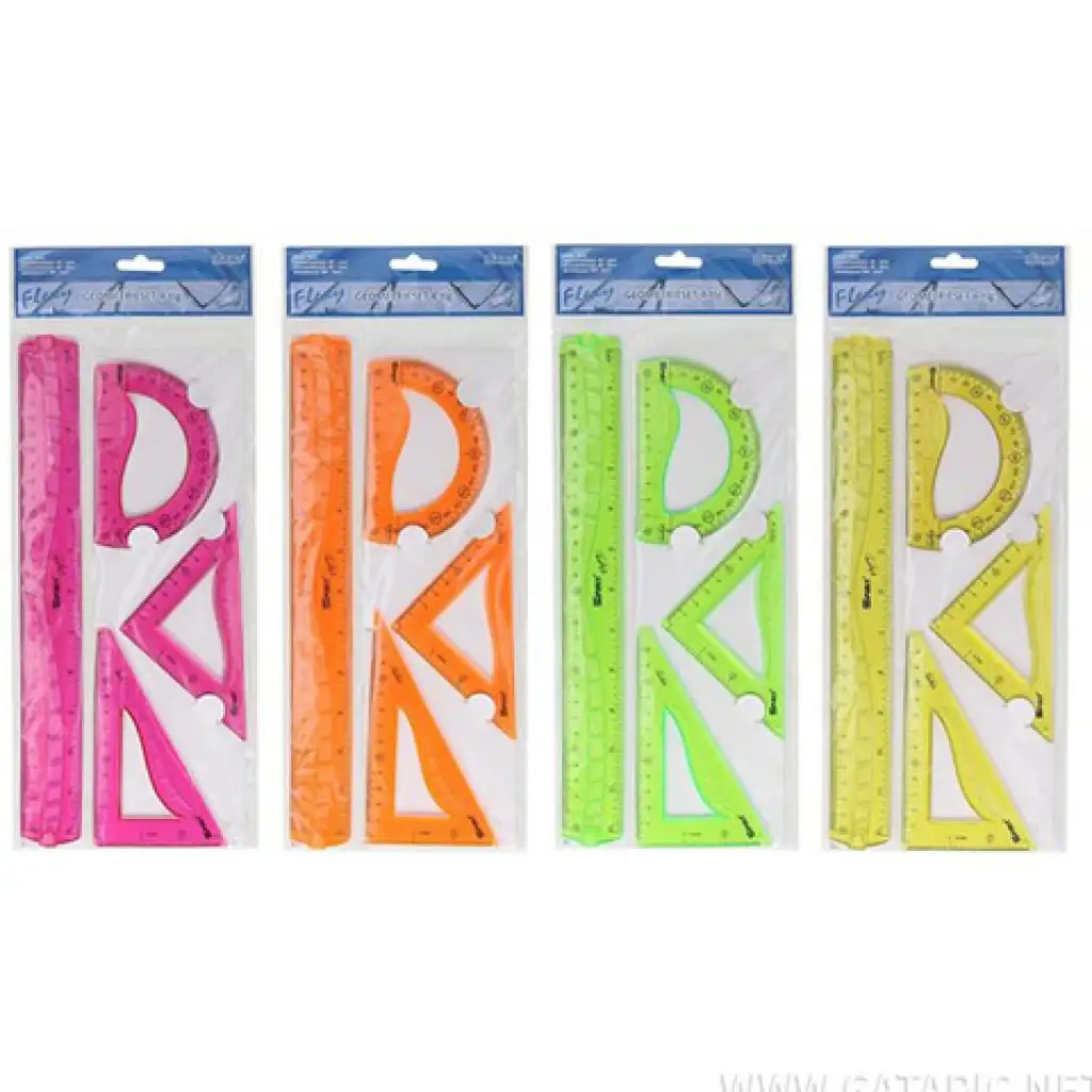 Spirit: Flexibilné pravítko 4 dielny set v rôznych farbách