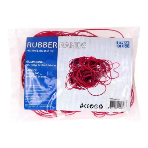 Spirit: Piros 64mm-es irodai vagy háztartási gumigyűrű 100g kép 1