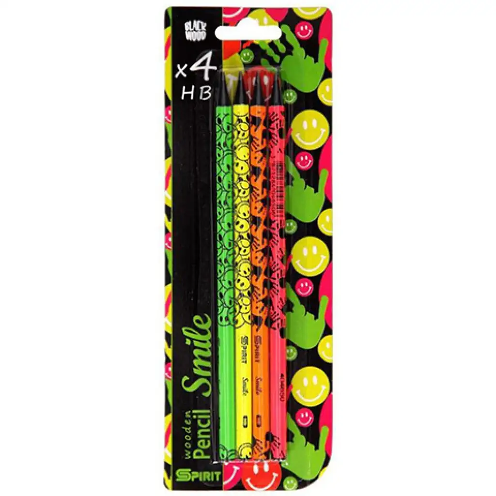 Spirit: Čierna trojhranná grafitová ceruzka HB so vzorom odtlačku dlane a s gumou