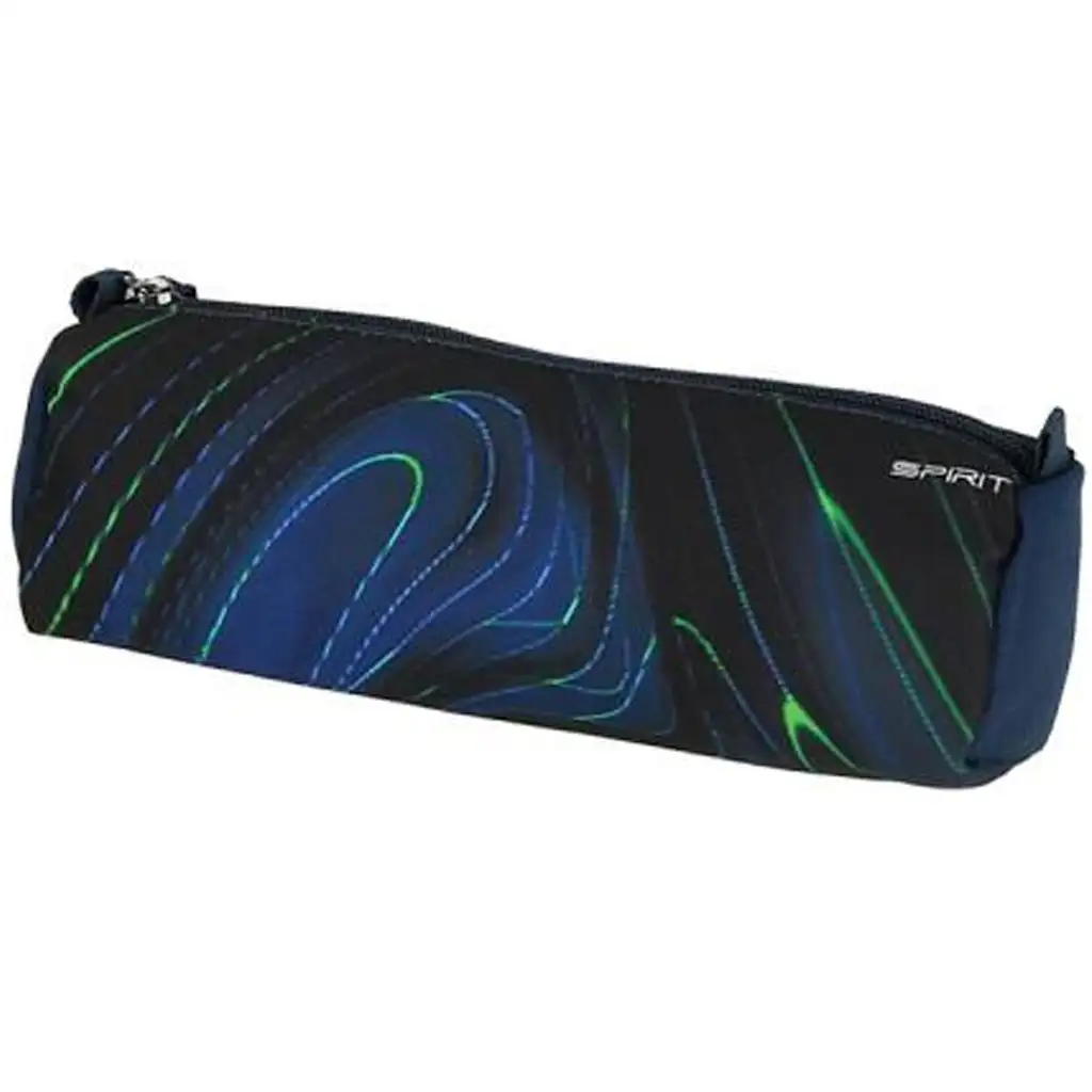 Spirit: Blue Stripes modro-zelené pruhy na čiernom podklade školská taška, batoh 4-dielna súprava 41x20x32cm kép 5
