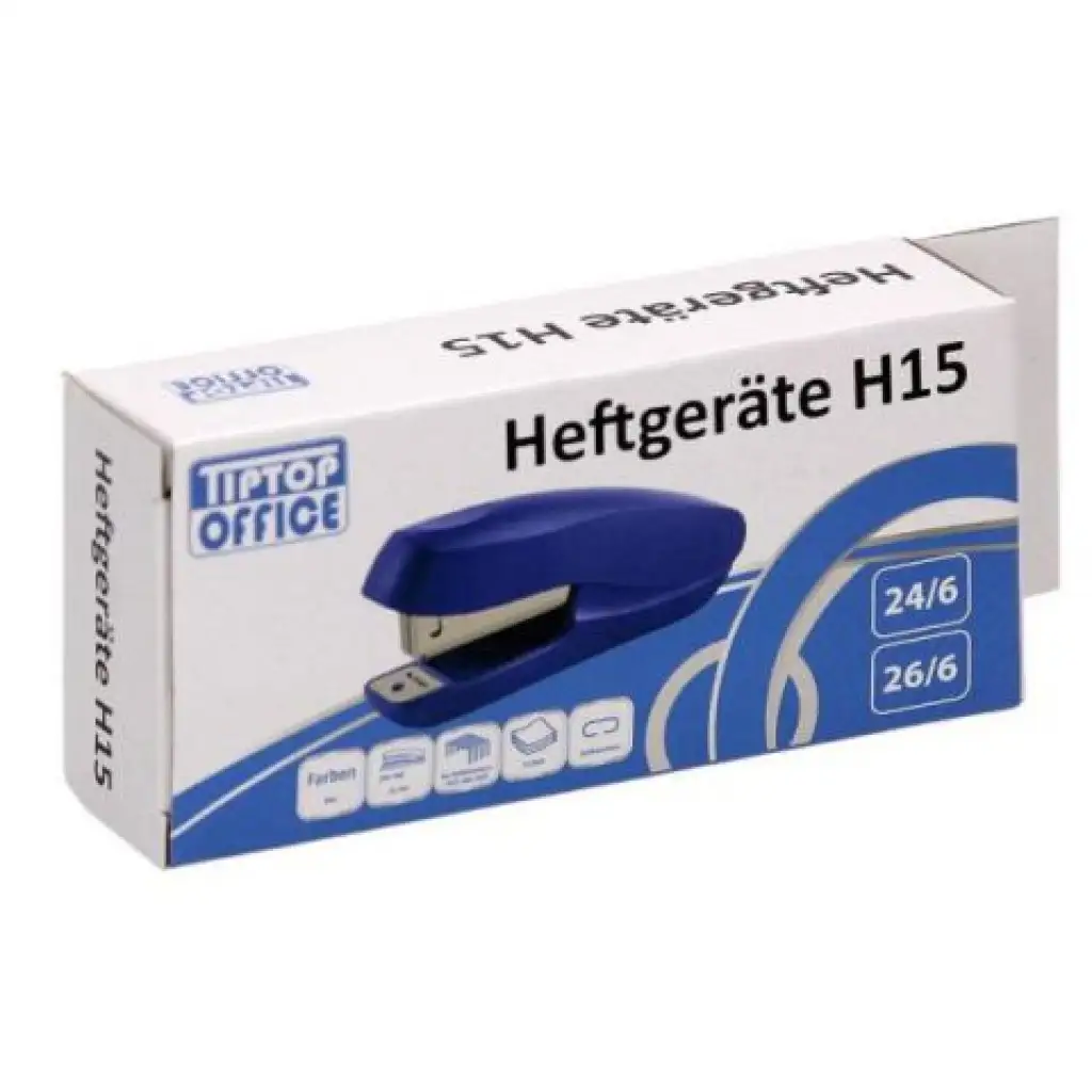 Spirit: Modrá plastová ručná a stolová zošívačka 24/6-26/6 - H15