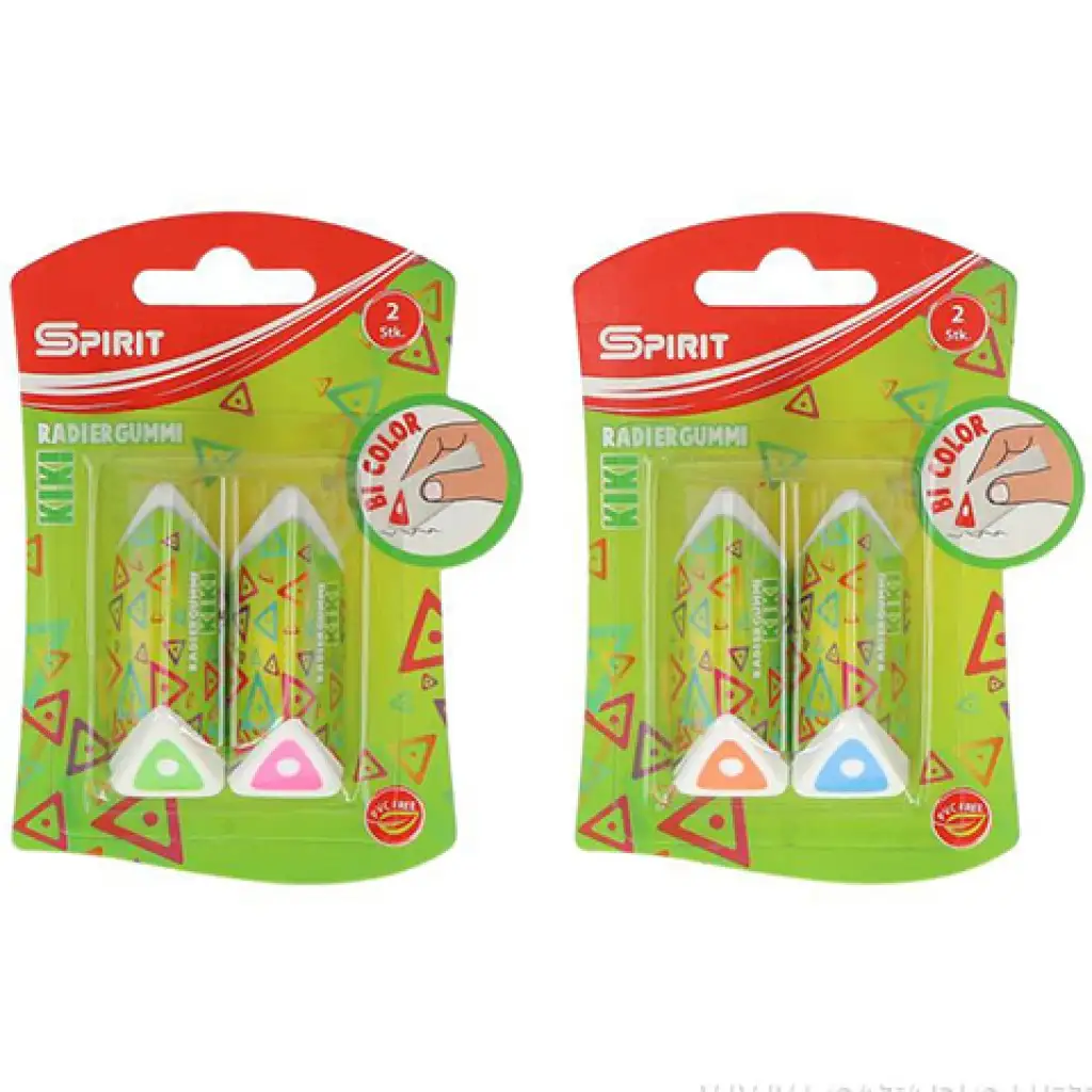 Spirit: Kiki trojuholníková guma v rôznych farbách 2 dielny set