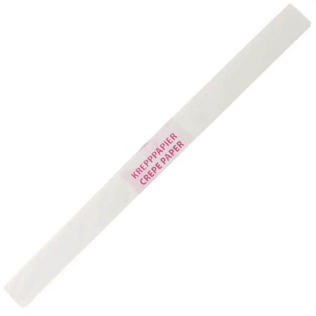 Spirit: Krepový papier v bielej farbe 200x50cm