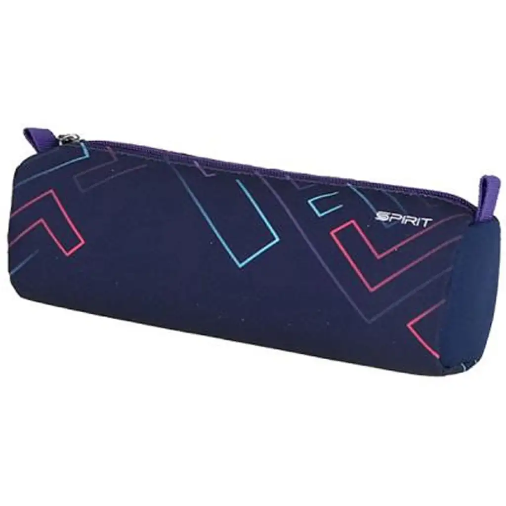 Spirit: Color Lines školská taška na fialovom podklade s farebnými čiarami, batoh 4-dielna sada 41x20x32cm kép 4