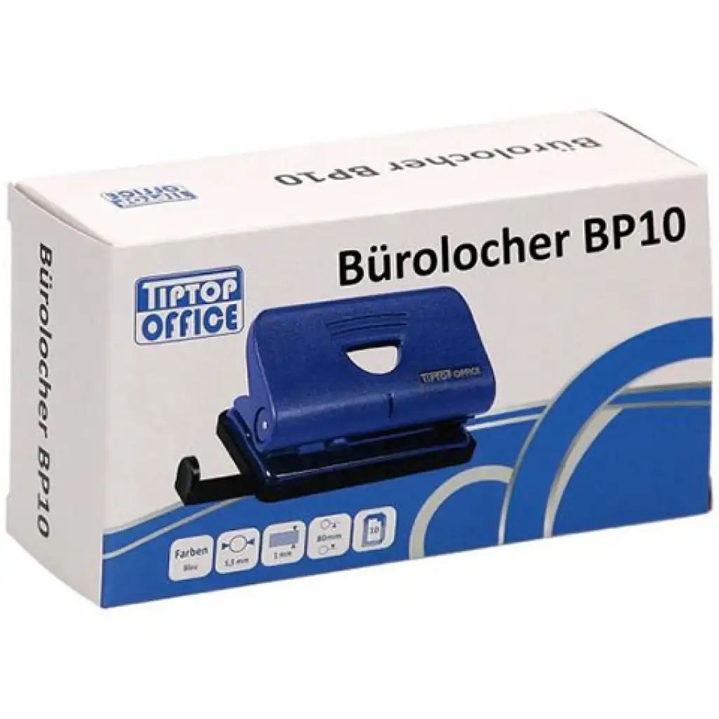 Spirit: Modrý plastový dierovač s dvomi dierami BP10