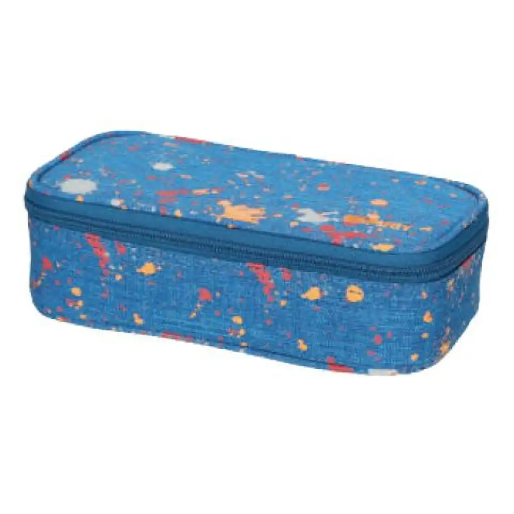 Spirit: My Bag modrý oválny peračník s bodkami farieb 23x10cm