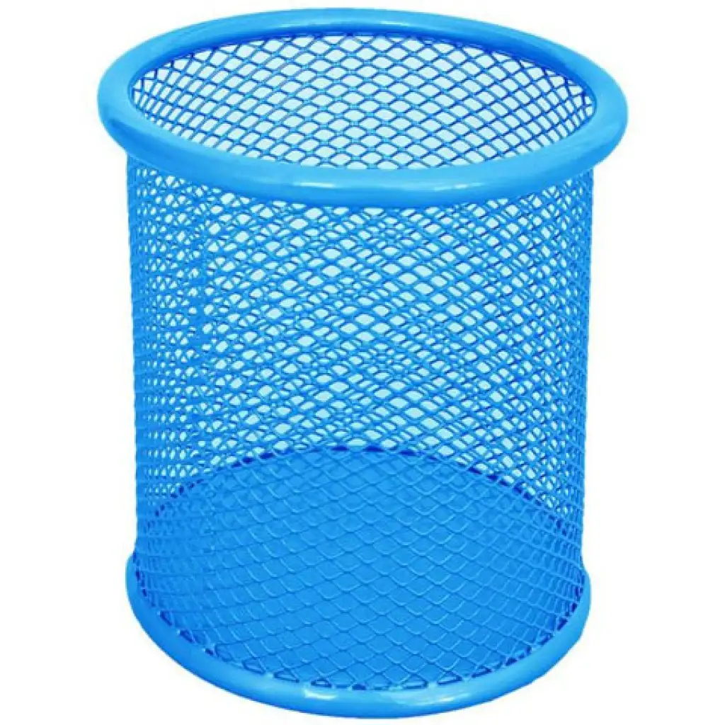 Spirit: Neónovo-modrý kovový držiak na ceruzky