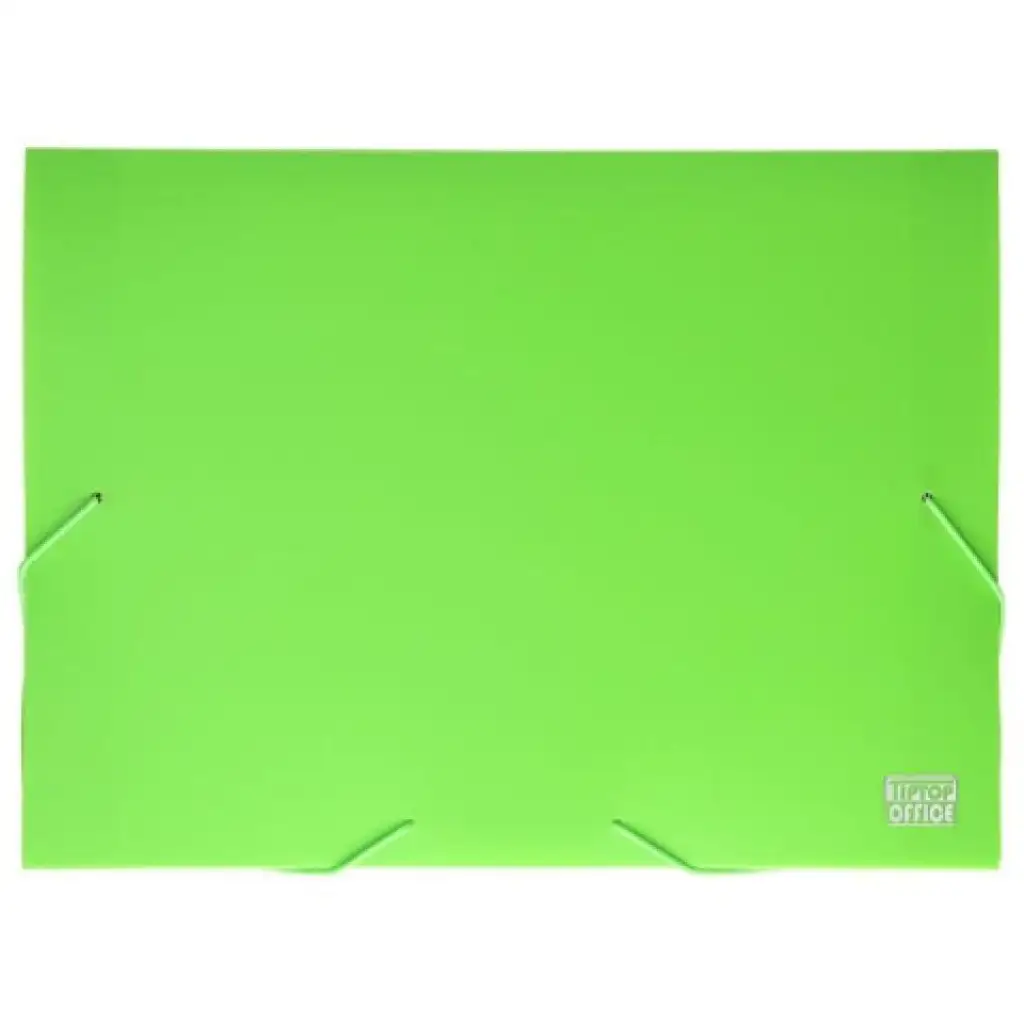 Spirit: Neónovo-zelený plastový box na dokumenty A4 s gumičkou