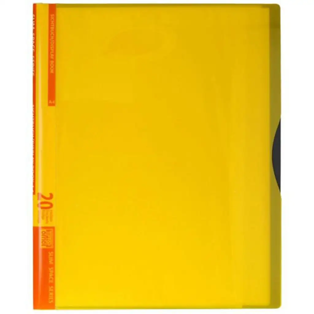 Spirit: Neónovo-žltý prezentačný obal A4 s 20 vreckami