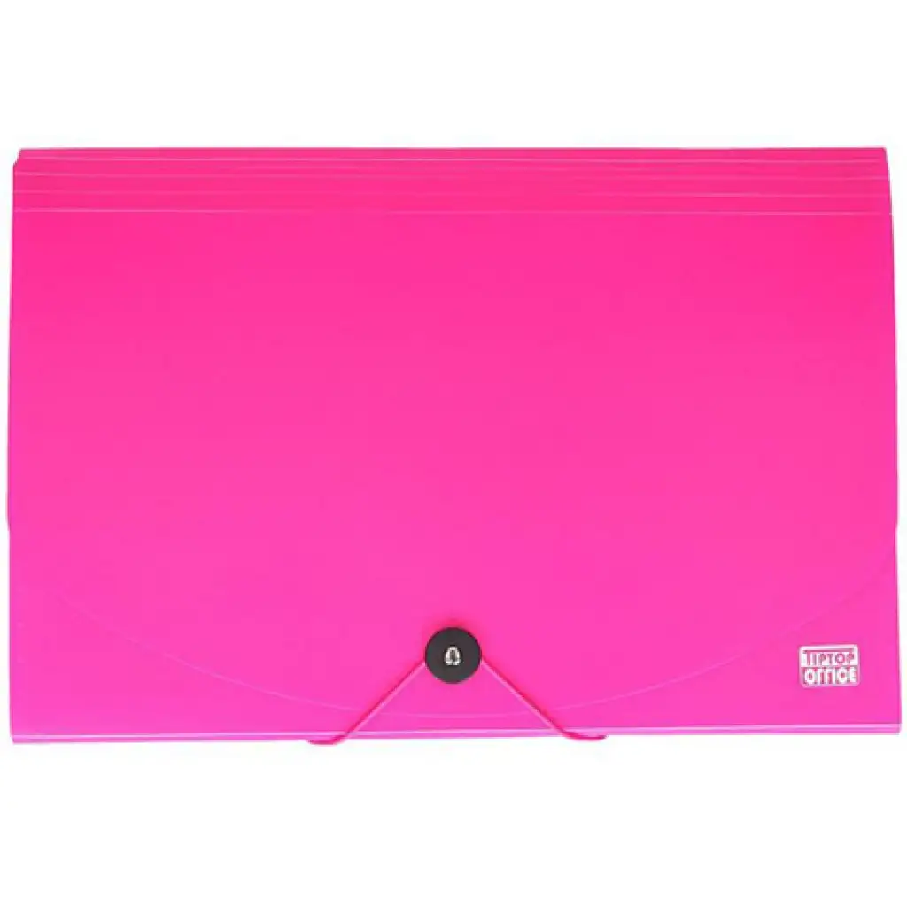 Spirit: Obal na dokumenty A4 s 12 priehradkami v neónovo-ružovej farbe