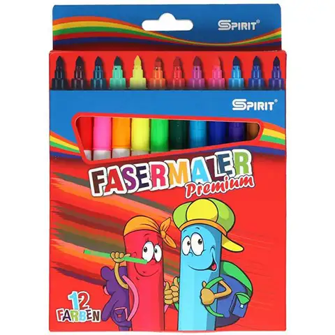 Spirit: Premium farebné fixky 12 dielny set