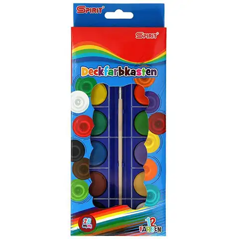 Spirit: Premium vodové farby 12 farieb