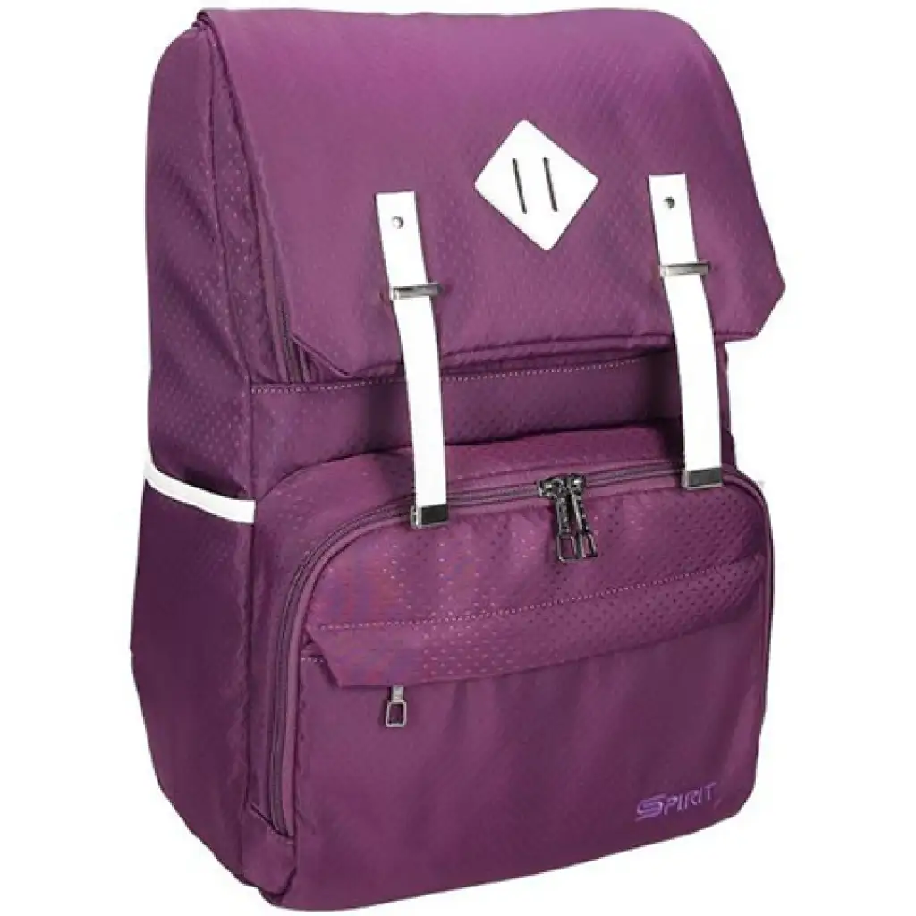 Spirit: Purpurový batoh s bielymi popruhmi 47x33x17cm