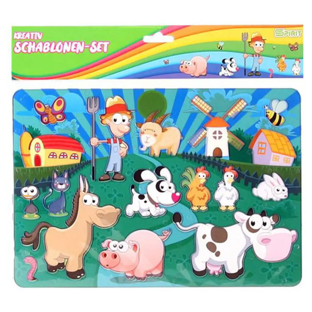 Spirit: Zvieratá z farmy kreatívna plastová kresliaca šablóna