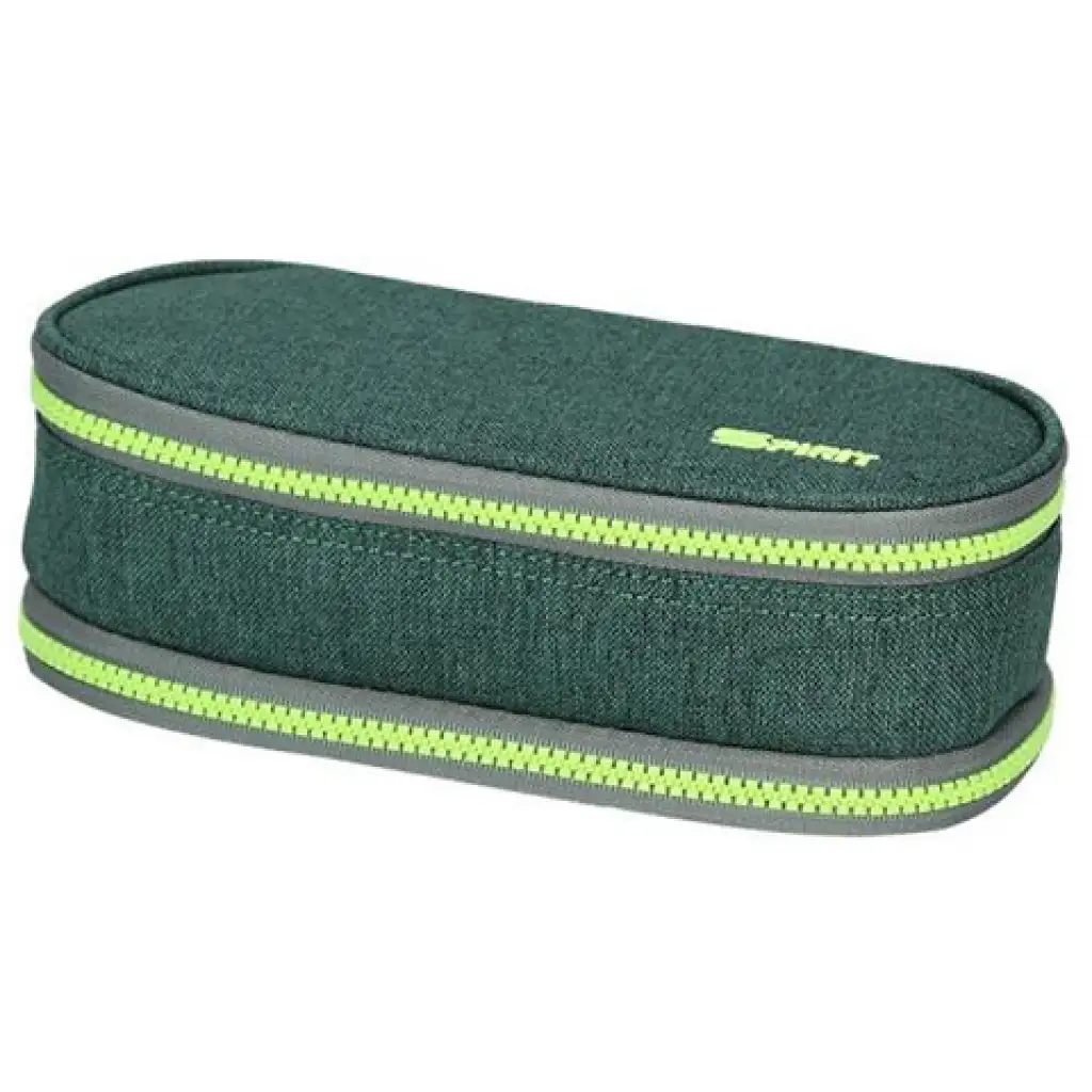 Spirit: Tmavo a svetlozelený oválny poschodový peračník 23x10cm