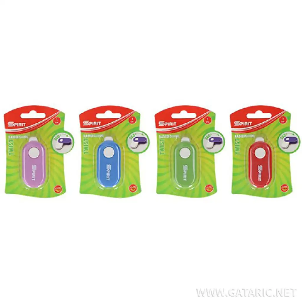 Spirit: Twist oválna guma v plastovom puzdre v rôznych farbách