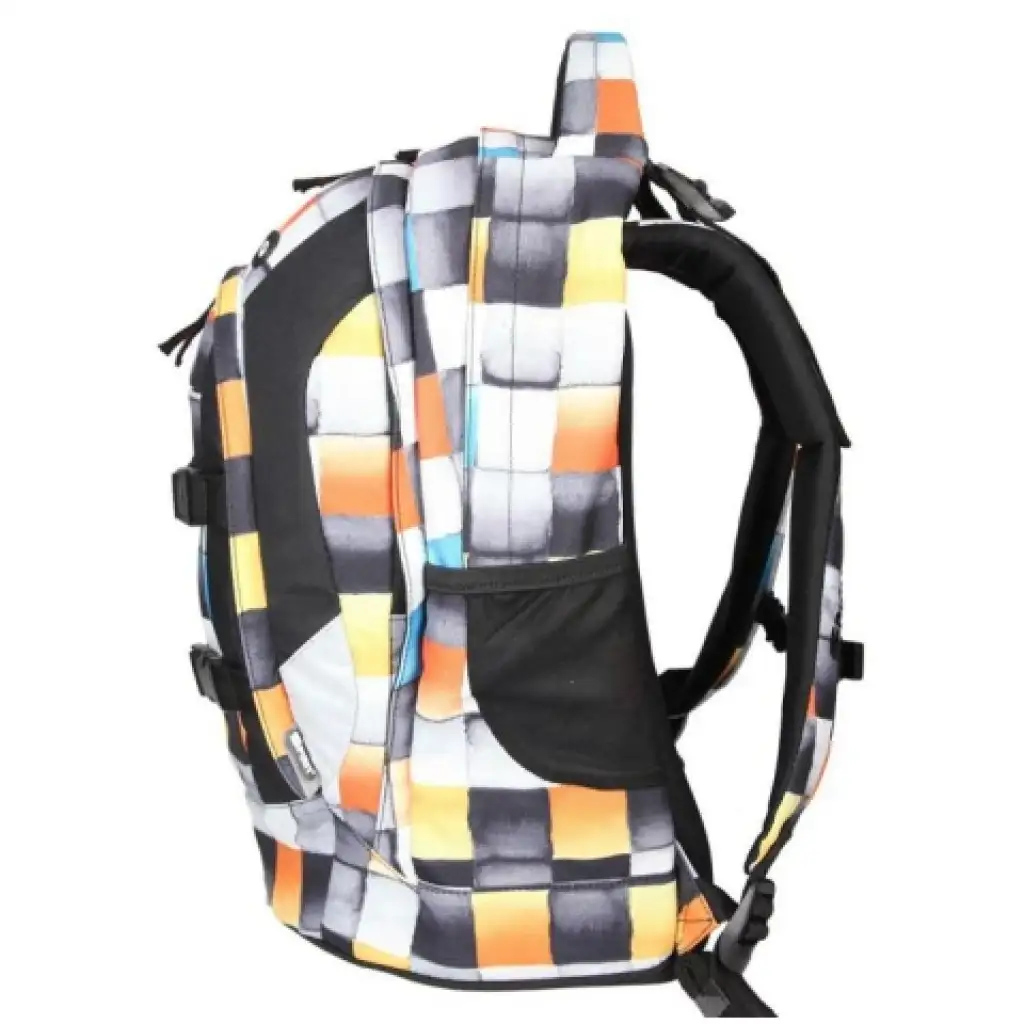 Spirit: Urban kockás ergonomikus iskolatáska hátizsák 46x33x22cm kép 3