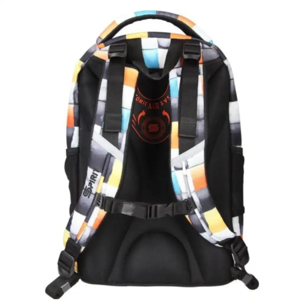 Spirit: Urban kockás ergonomikus iskolatáska hátizsák 46x33x22cm kép 4
