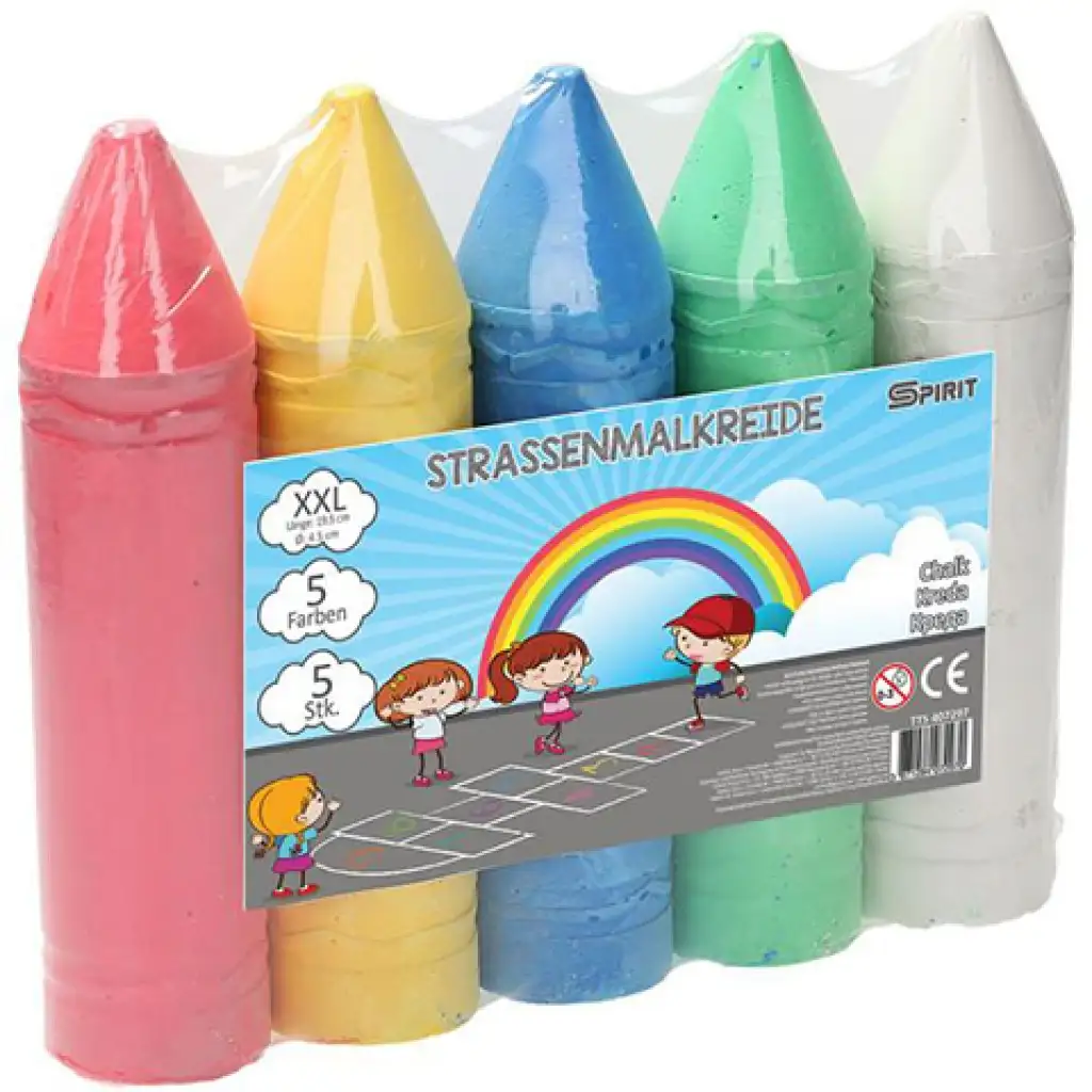 Spirit: XXL farebné asfaltové kriedy 5 dielny set