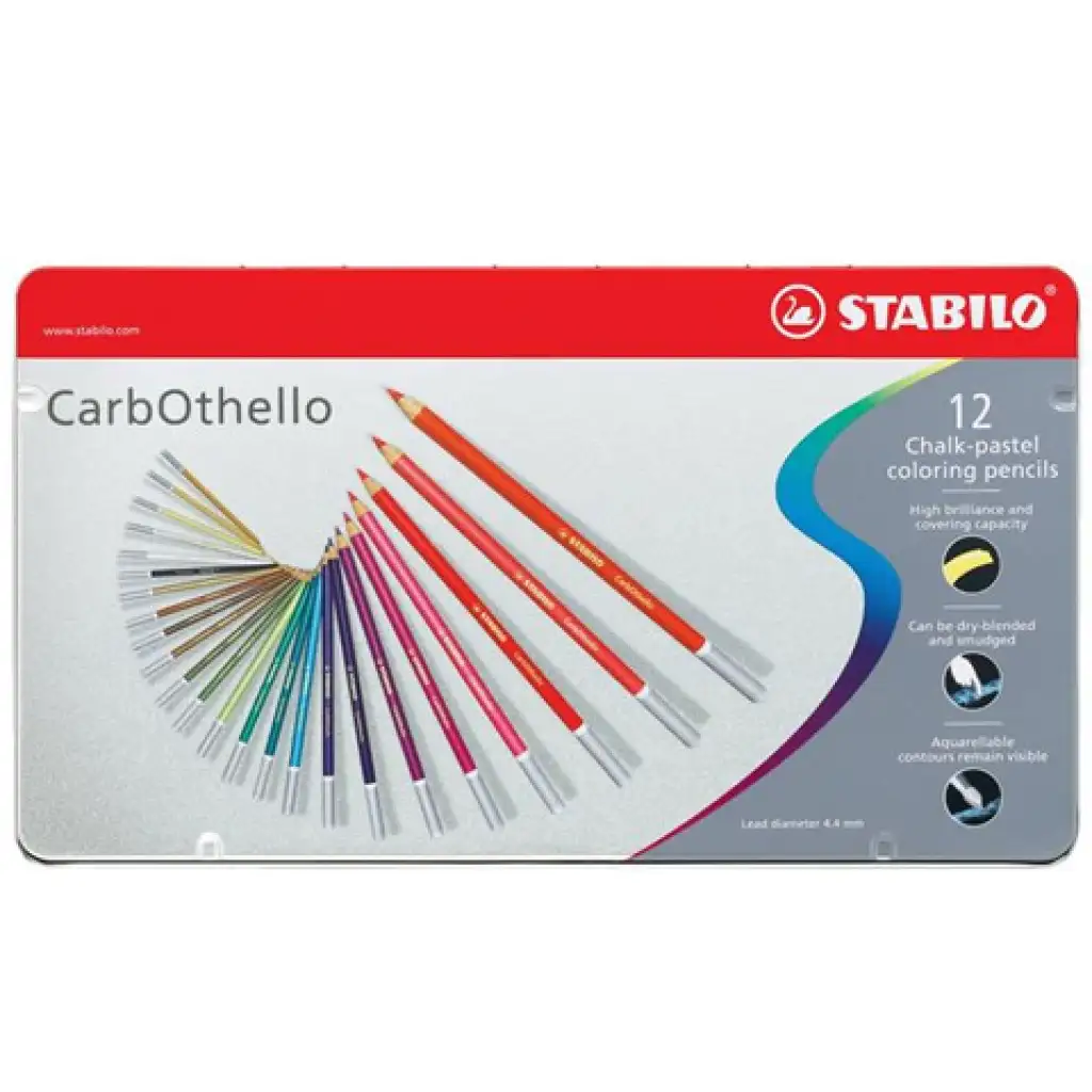 Stabilo: CarbOthello 12db-os színes ceruza szett fém dobozban kép 1