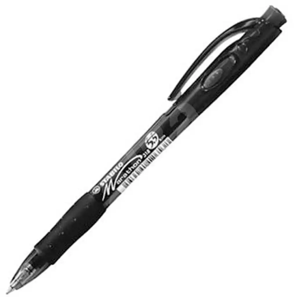 Stabilo: Marathon čierne guľôčkové pero 0,38mm