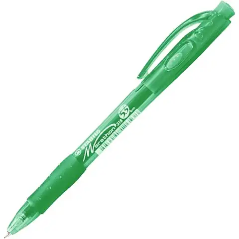 Stabilo: Marathon zelené guľôčkové pero 0,38mm