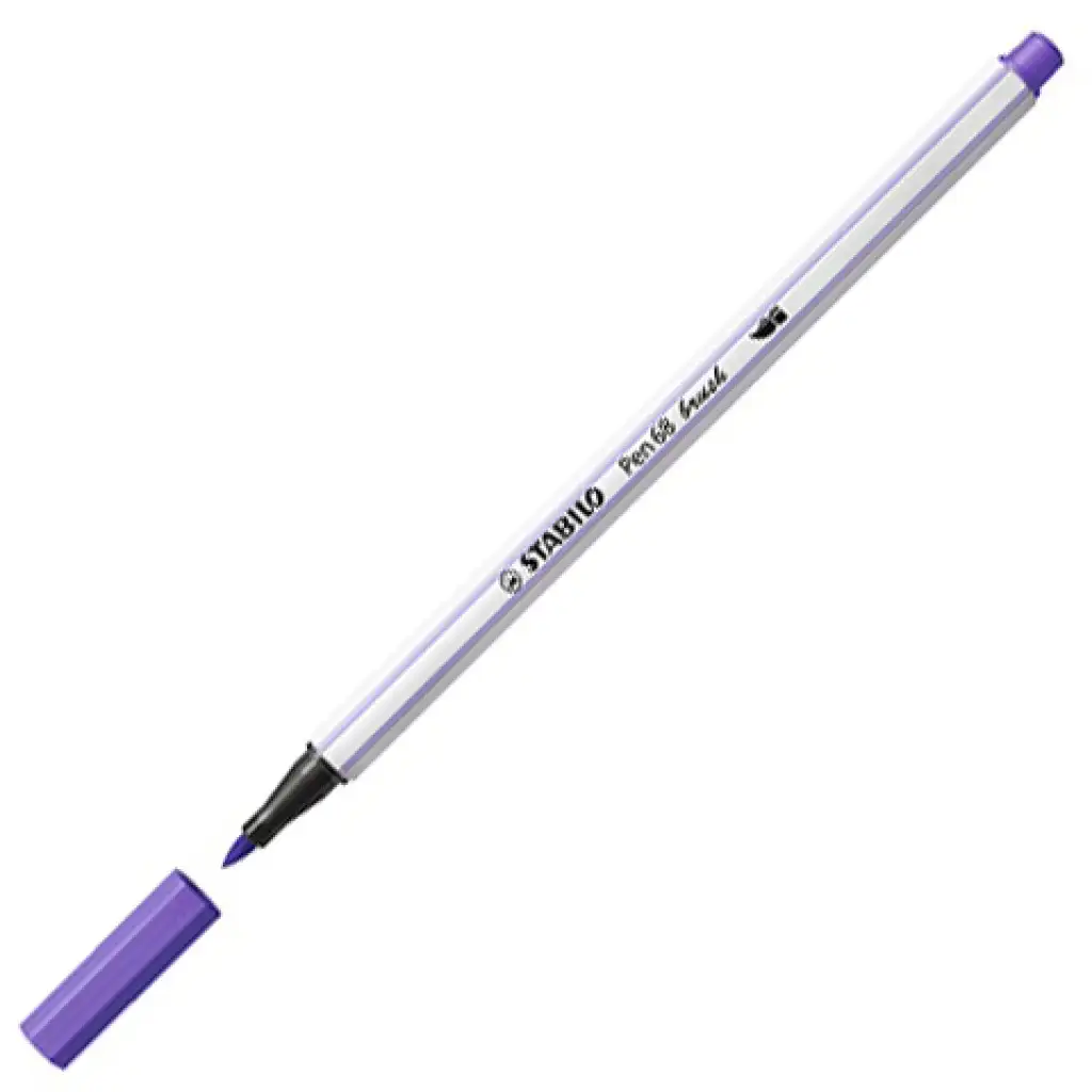 Stabilo: Pen 68 brush fixka vo farbe fialky