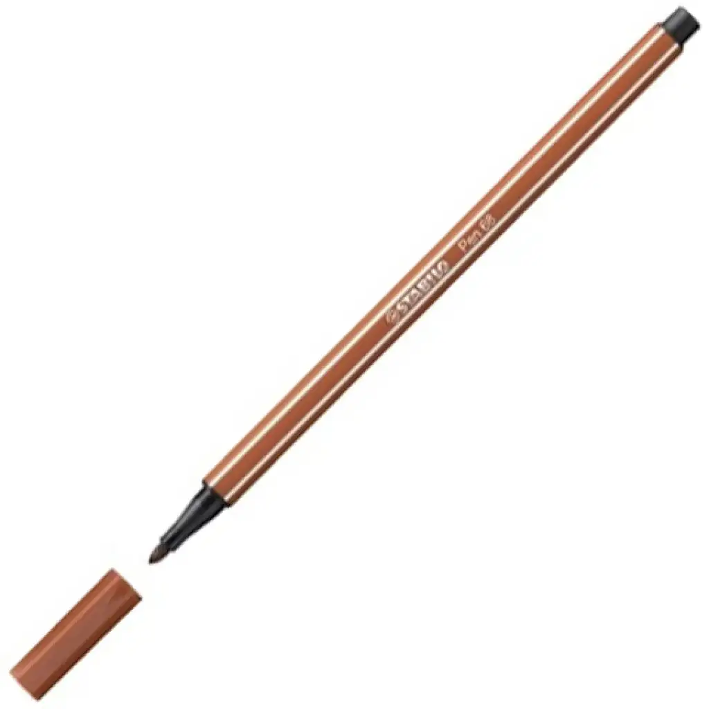 Stabilo: Pen 68 hnedo-červená fixka