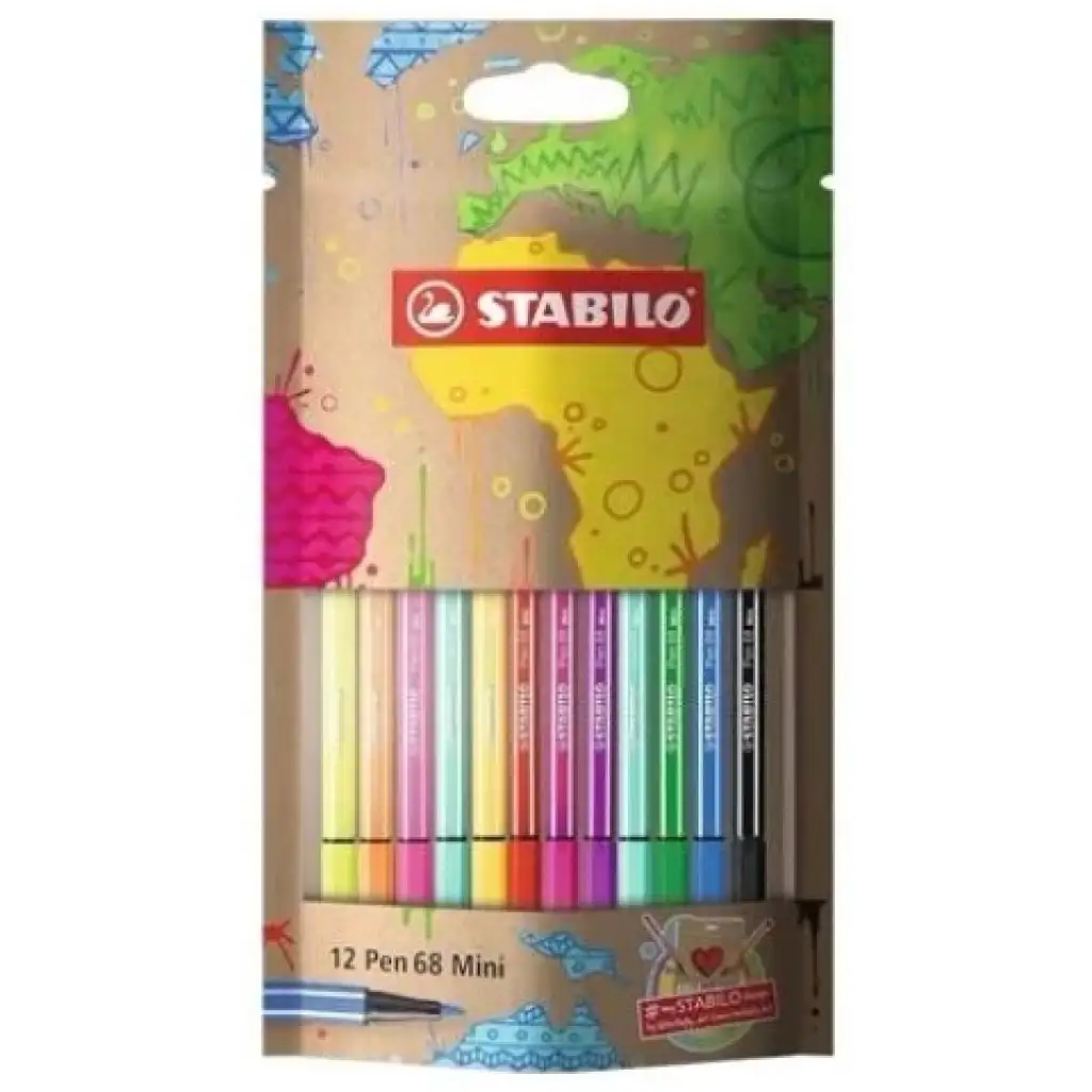 Stabilo: Pen 68 mini 12 dielny set farebných popisovačov