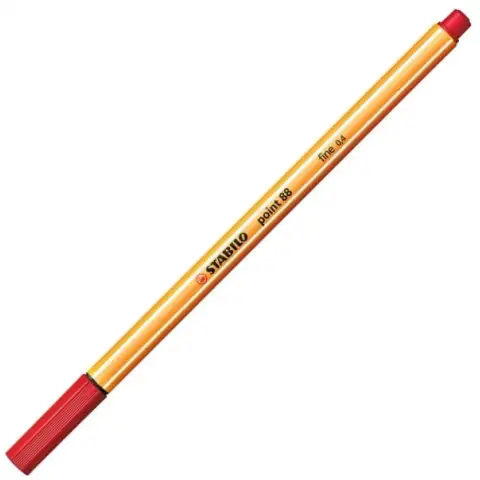Stabilo: Point 88 tűfilc 0,4mm-es piros színben kép 1