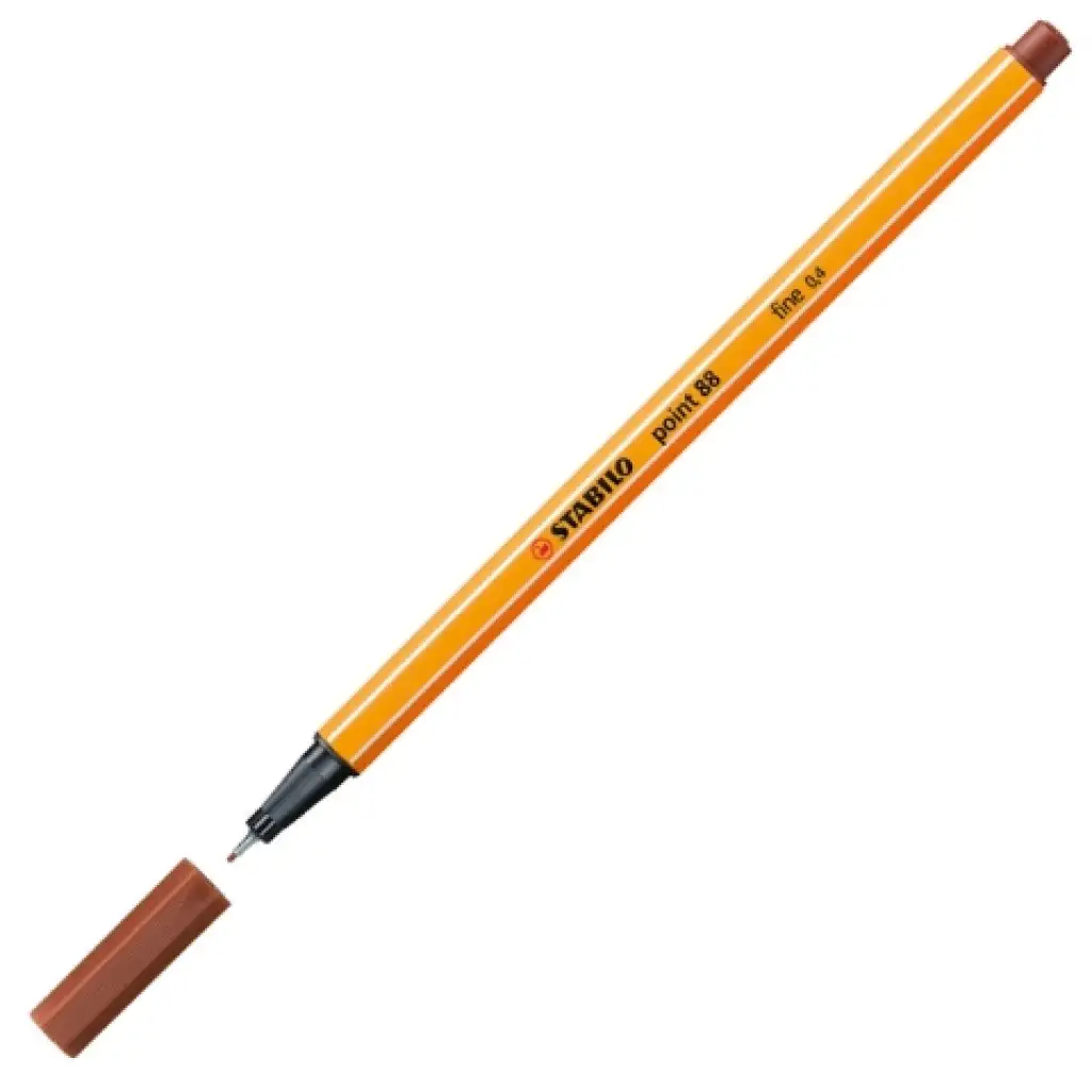 Stabilo: Point 88 tűfilc 0,4mm-es téglavörös színben kép 2