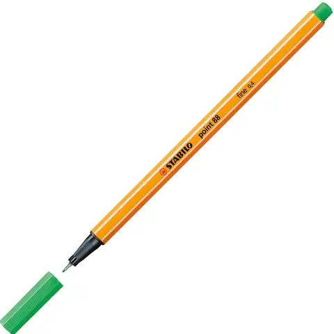 Stabilo: Point 88 tűfilc 0,4mm-es smaragdzöld színben kép 2