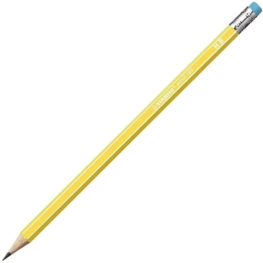 Stabilo: Žltá grafitová ceruzka 160 RT HB s gumou
