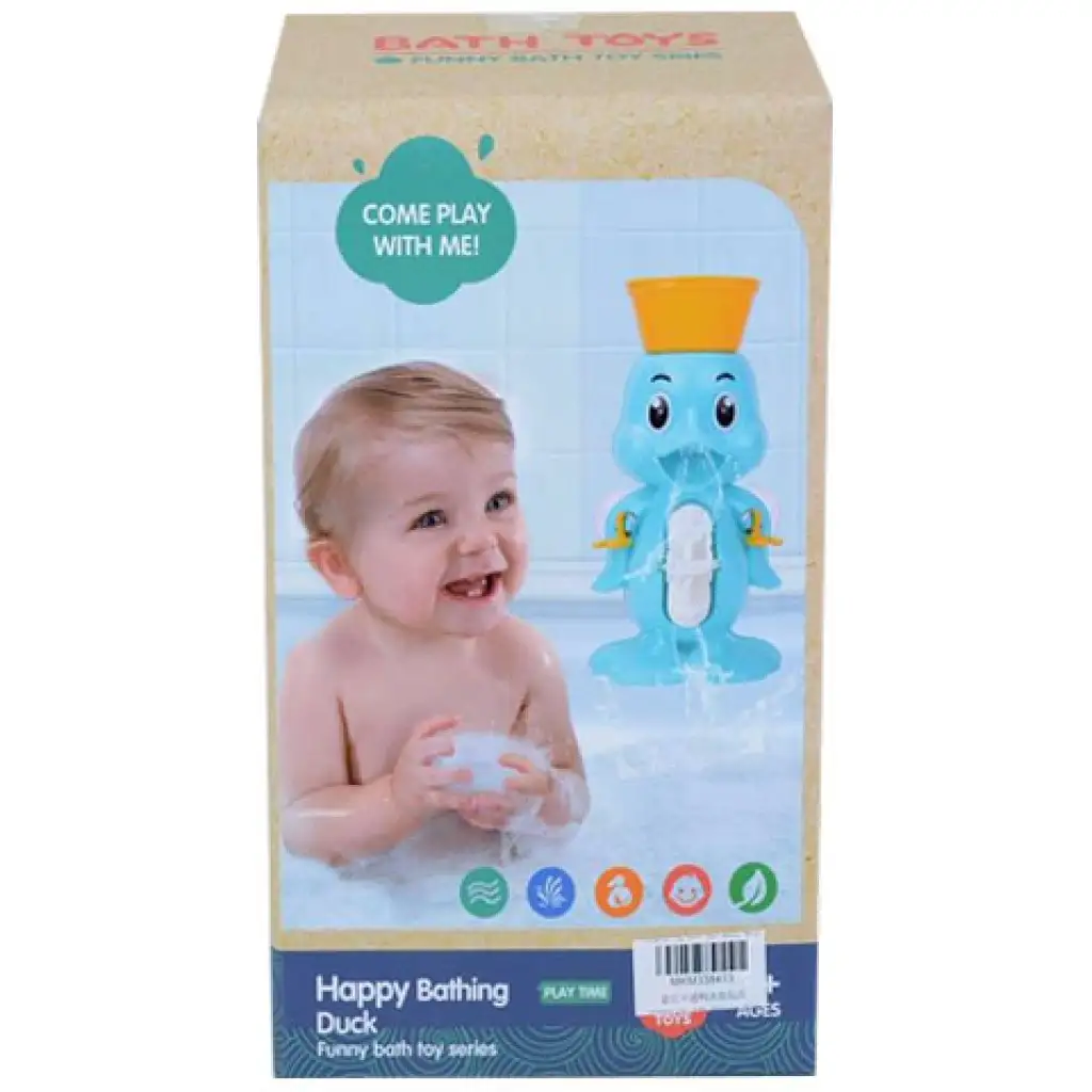 Šťastná kačka, modrá hračka do kúpeľa