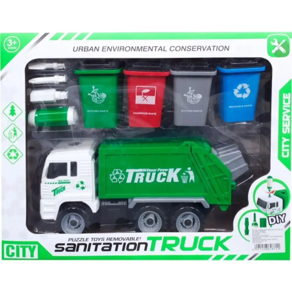 Smetiarske auto na zber selektívneho odpadu s príslušenstvom