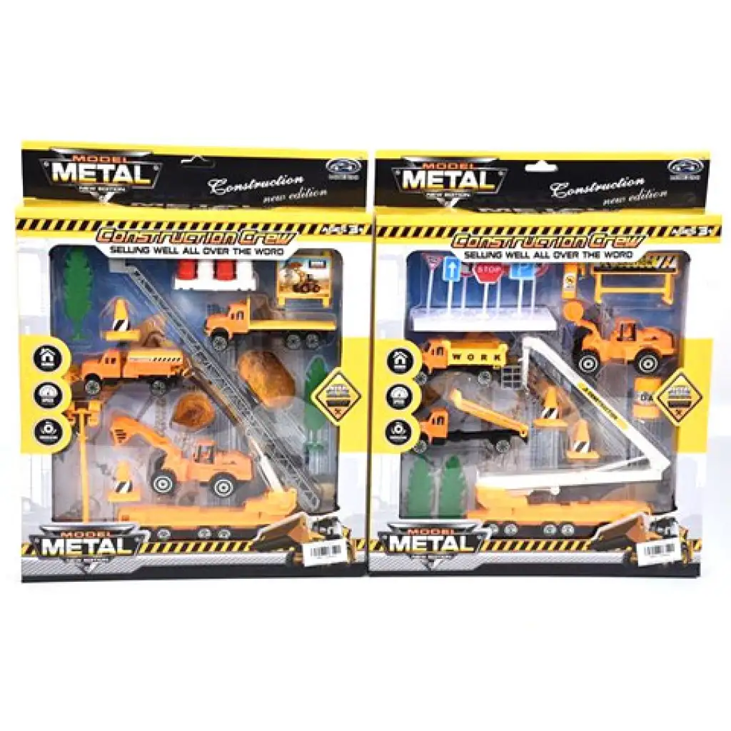 Stavebná herná súprava vo dvoch variantoch s vozidlami