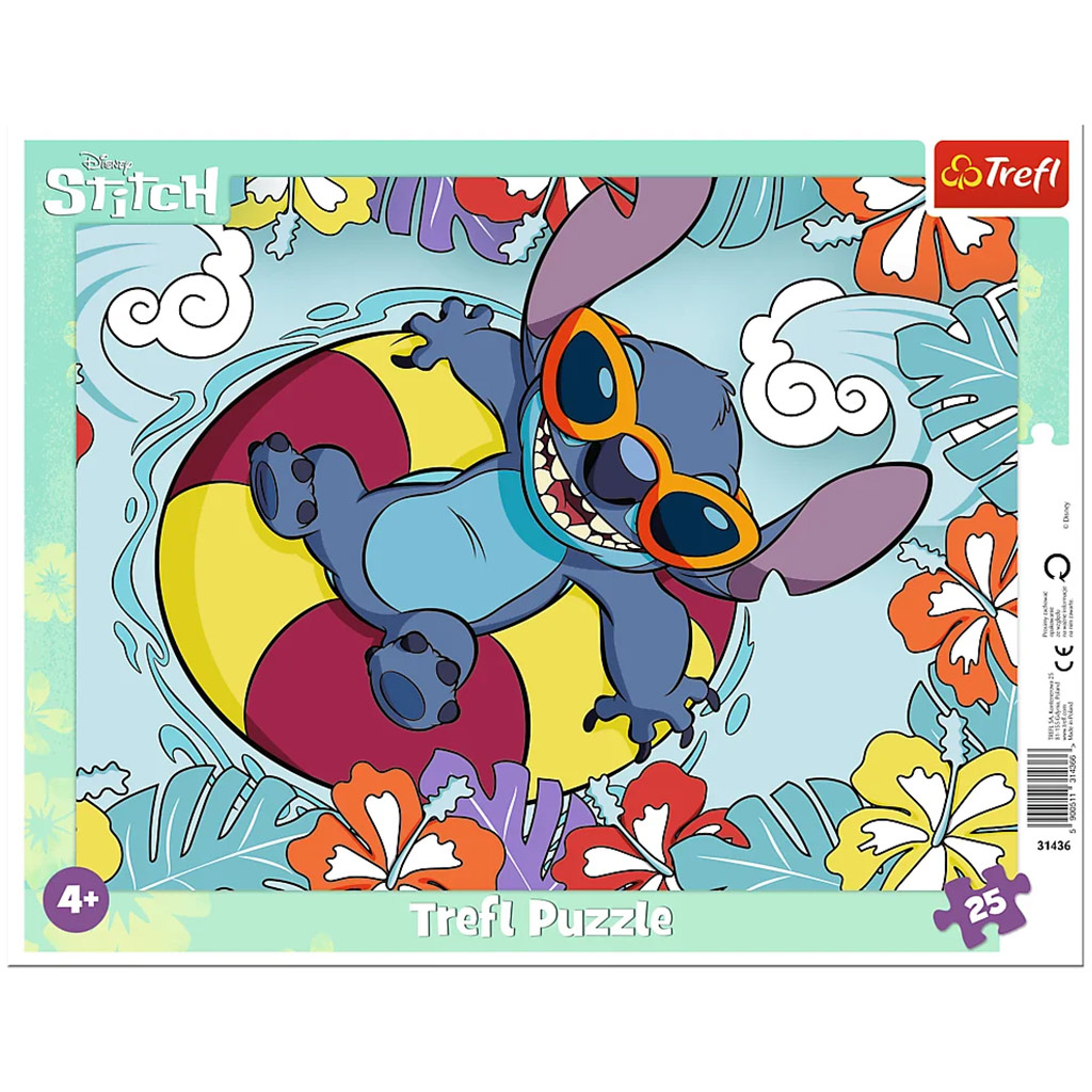 Disney Stitch 25-dielne rámové puzzle - Trefl