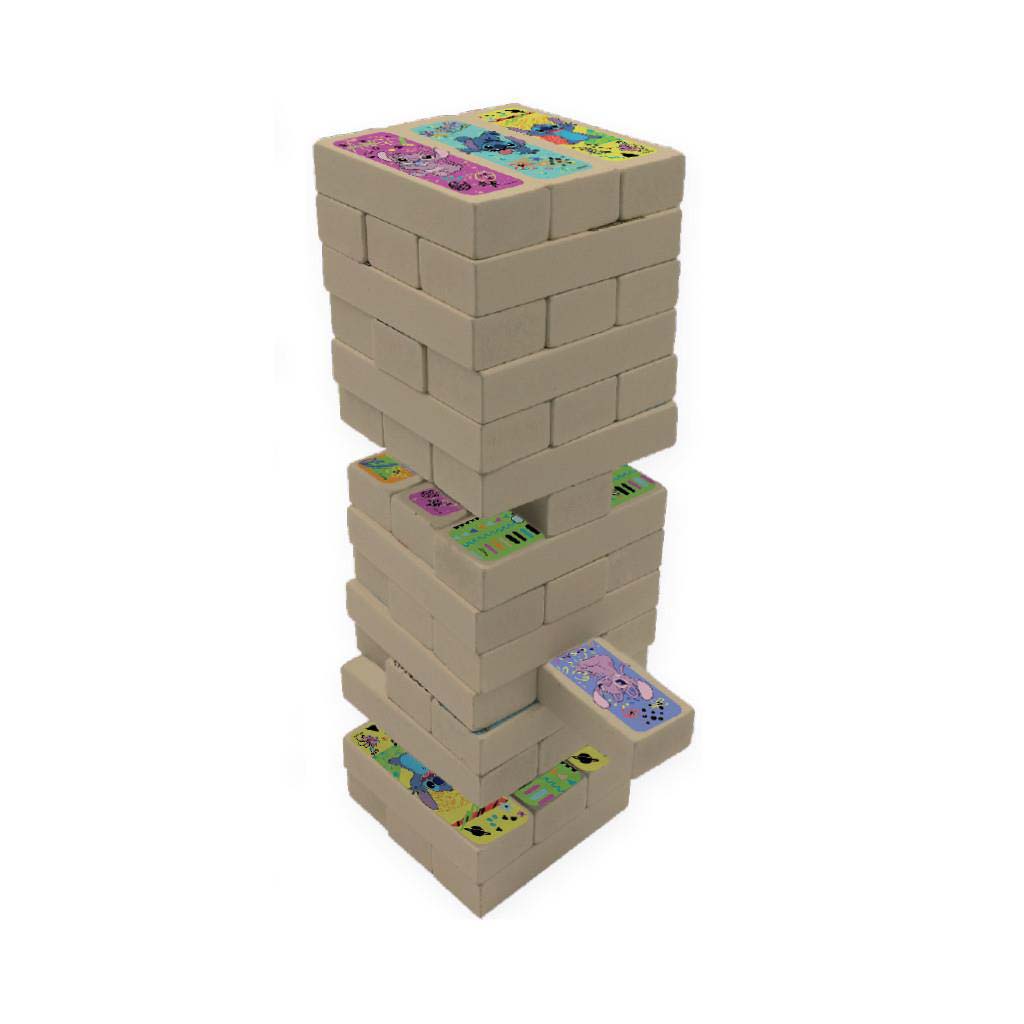 Luna: Disney Stitch 3az1-ben társas - Jenga, Dominó és Memóriajáték kép 2