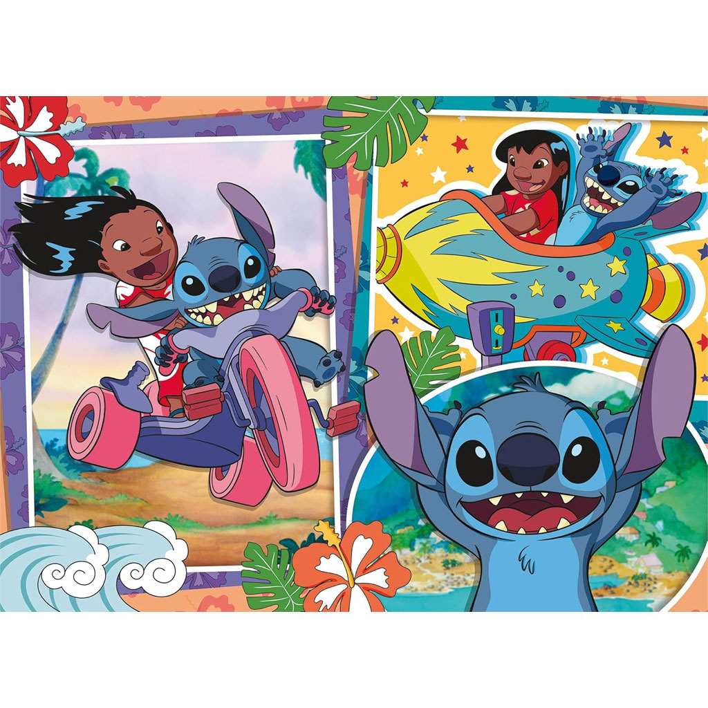 Stitch 2 v 1, 60-dielne Eco puzzle a omaľovánka 70x50 cm – Lisciani kép 2