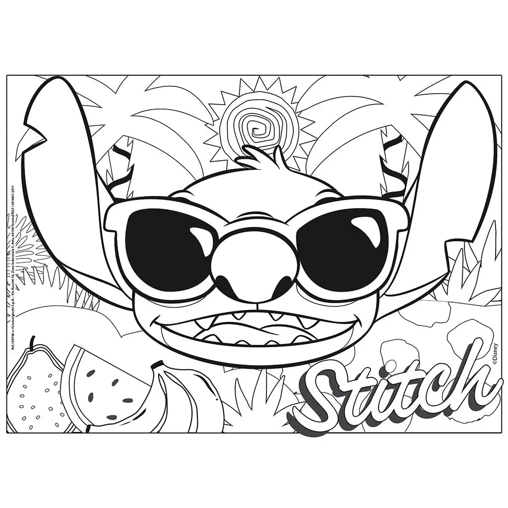 Disney Stitch 2 v 1 maxi 4x48-dielne puzzle a omaľovánka 35x25 cm - Lisciani kép 4