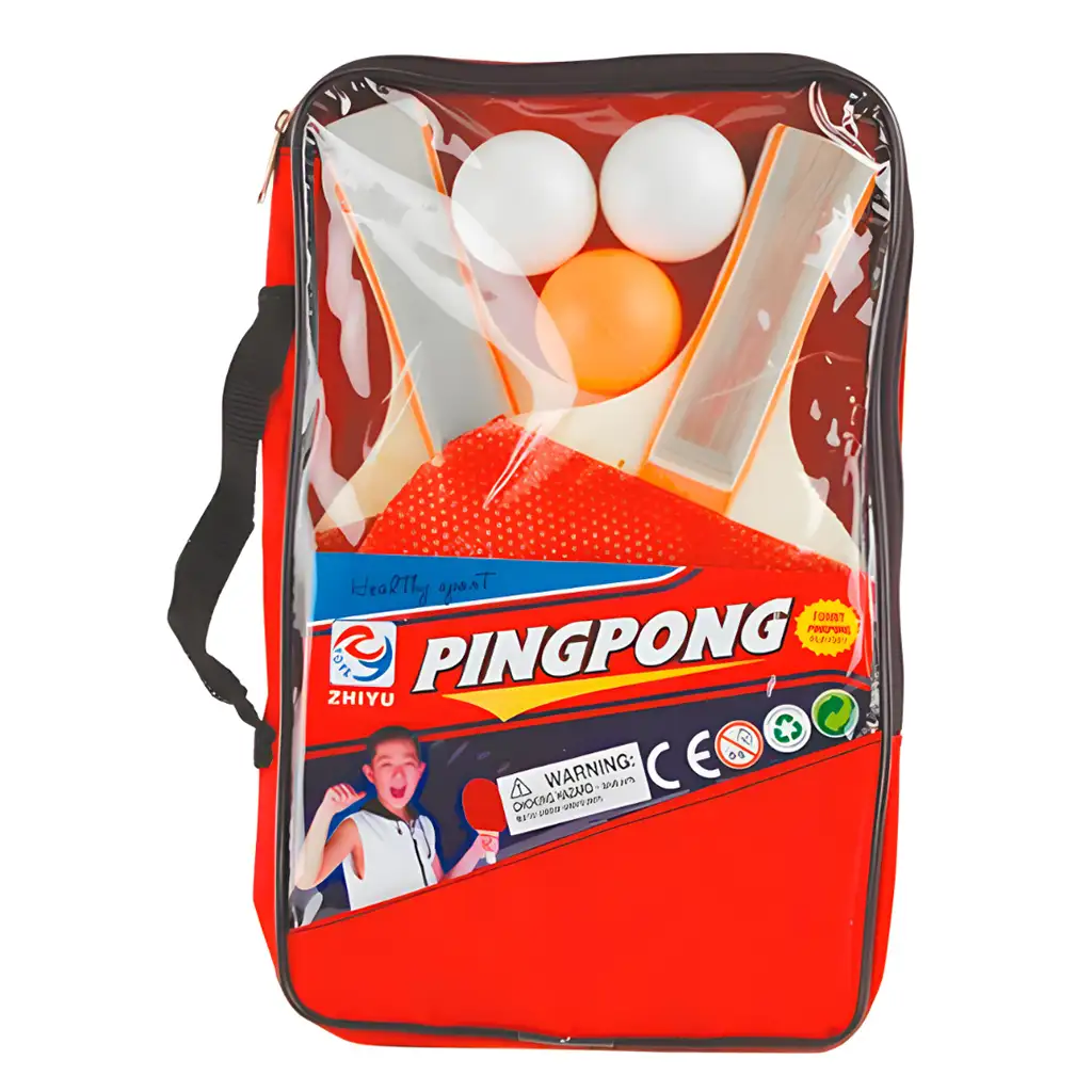Stolnotenisová sada v taške s 2 raketami a 3 loptičkami