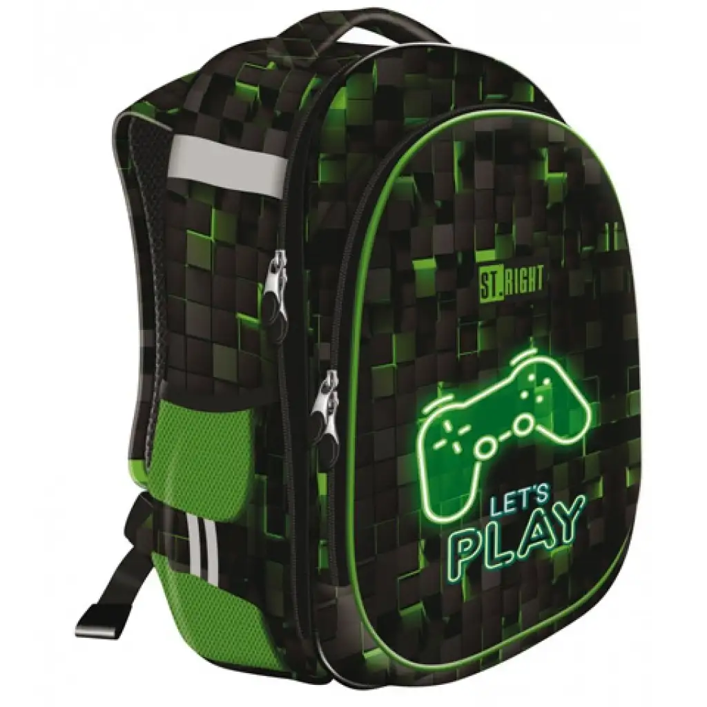 St.Right Dark Game školská taška, batoh s dvomi priehradkami 39x30x18cm kép 2