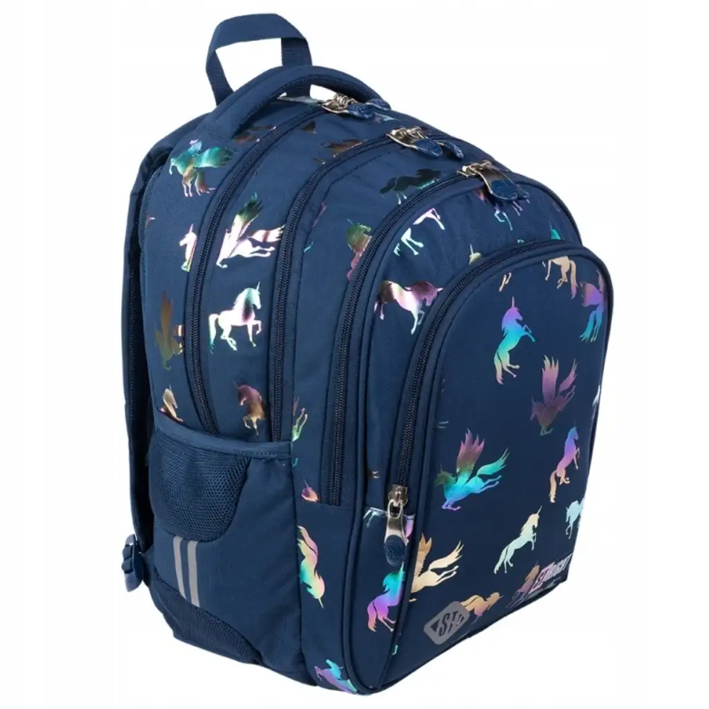 St.Right Hologram Unikorn školská taška batoh 17"