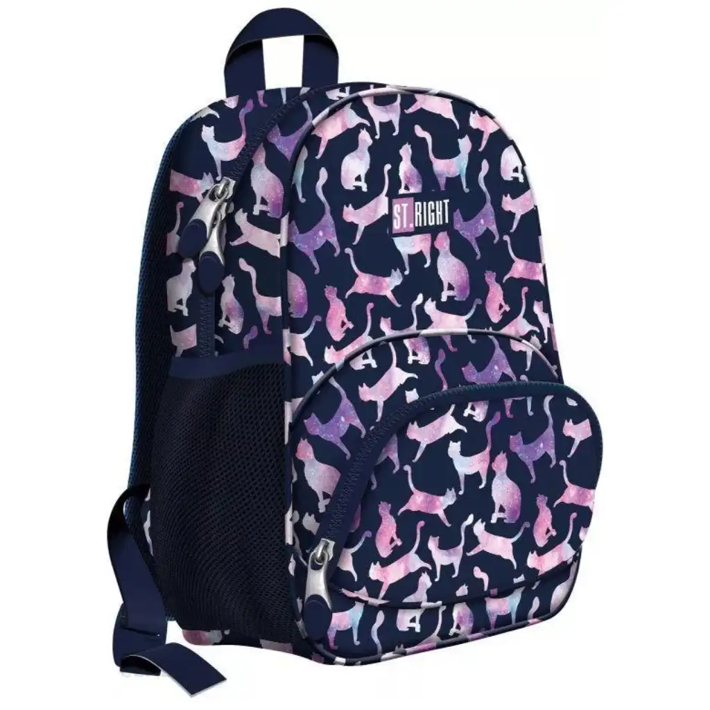 St.Right Kozmické mačky mini školská taška batoh 31x21x11cm