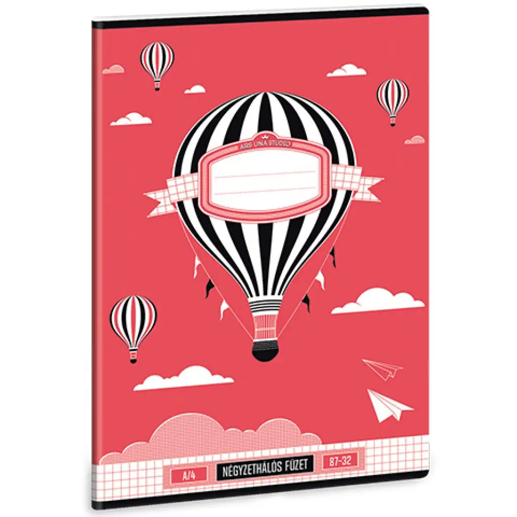 Štvorčekový zošit Teplovzdušný balón A/4 87-32