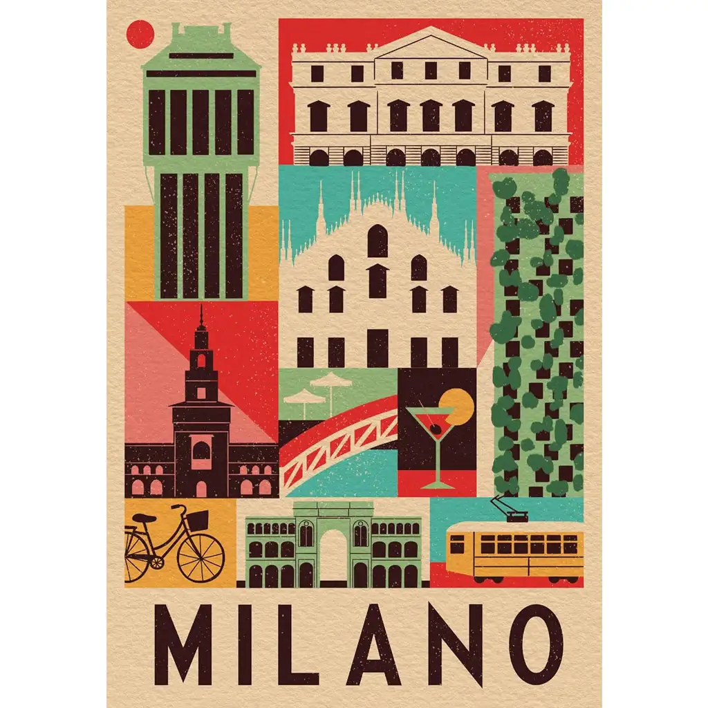 Štýl v meste Miláno 1000-dielne puzzle - Clementoni kép 2