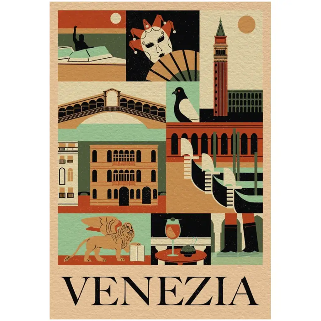 Štýl v meste Benátky 1000-dieliková puzzle - Clementoni kép 2