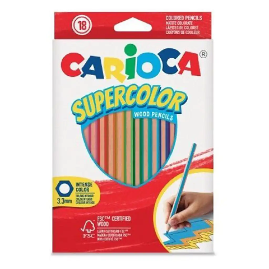 Supercolor 18-dielny set farebných ceruziek - Carioca