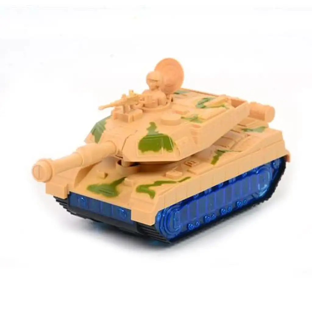 Svetlý terénny tank so svetlom a zvukom